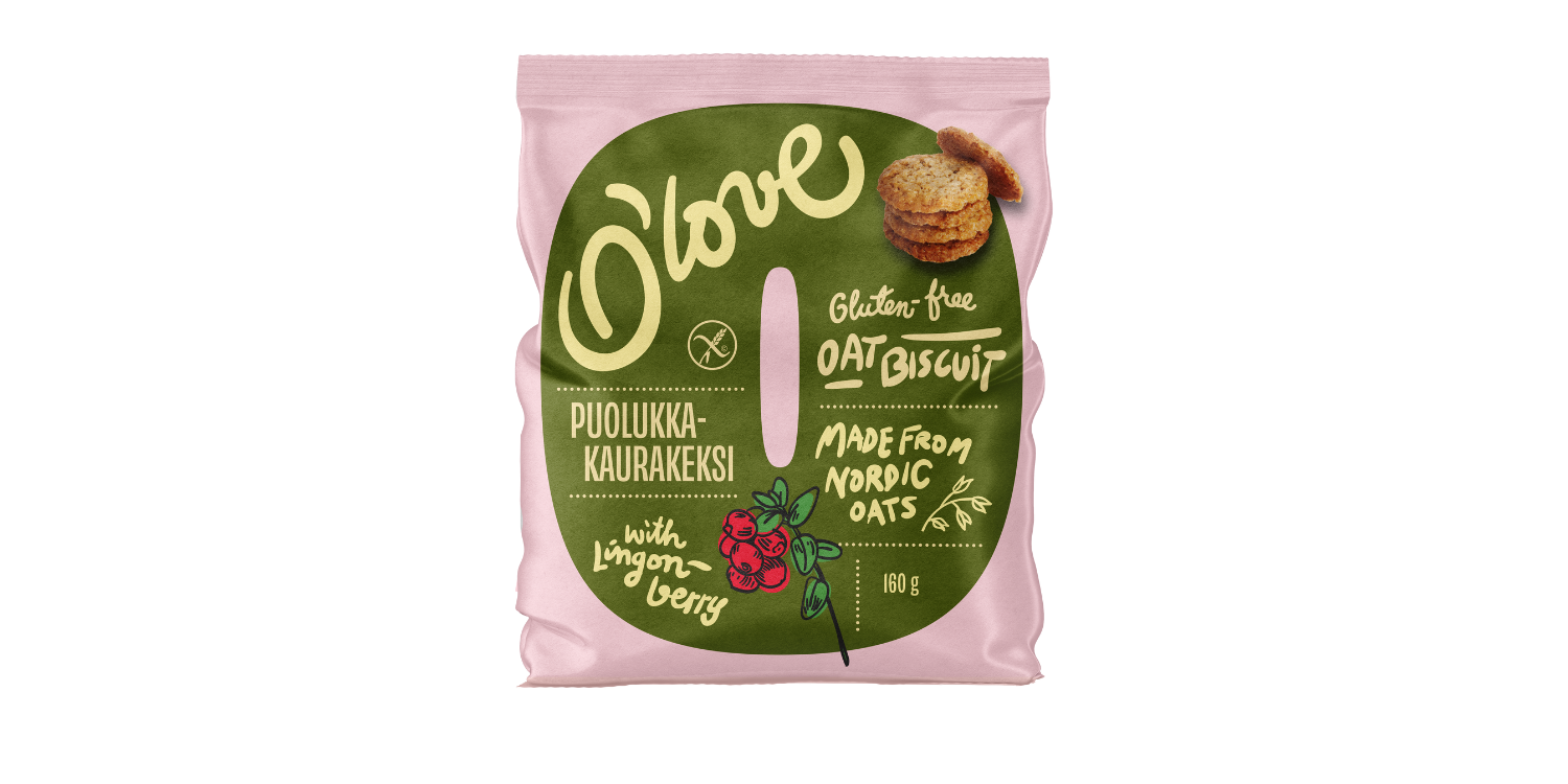 O'love Kaurapuolukkakeksi 160 g, gluteeniton | Porokylä