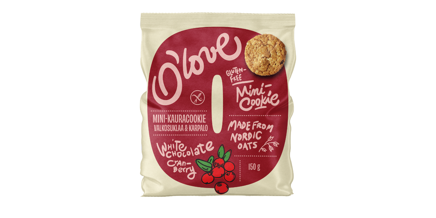 O'love Valkosuklaa-Karpalo cookie