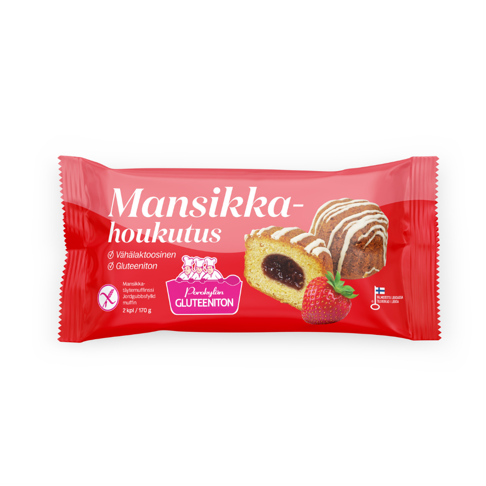 Mansikkahoukutus 2 kpl / 170 g, gluteeniton