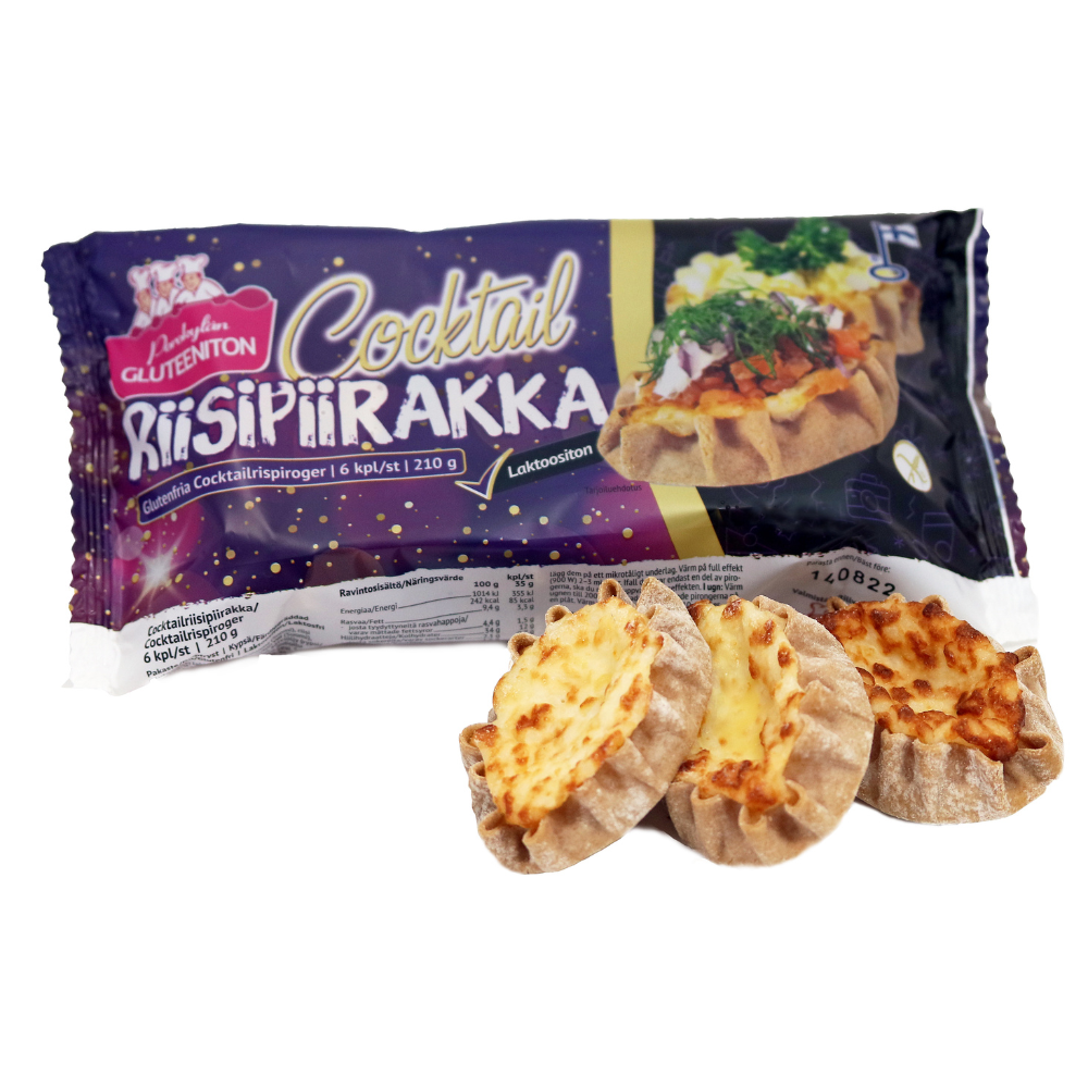 Cocktailriisipiirakka 6 kpl / 210 g, gluteeniton pakaste