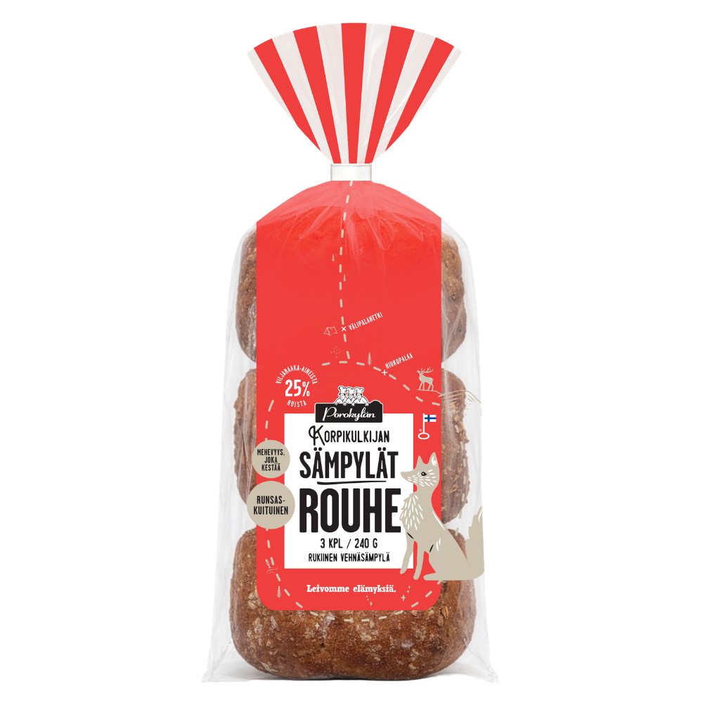 Korpikulkijan sämpylät, rouhe 3 kpl / 240 g